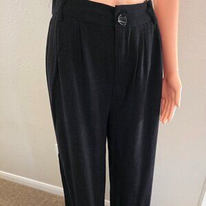 Blenca women's long linen blend pants, size L.